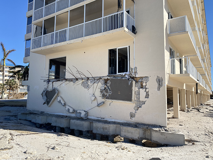 hurricane damage to exterior